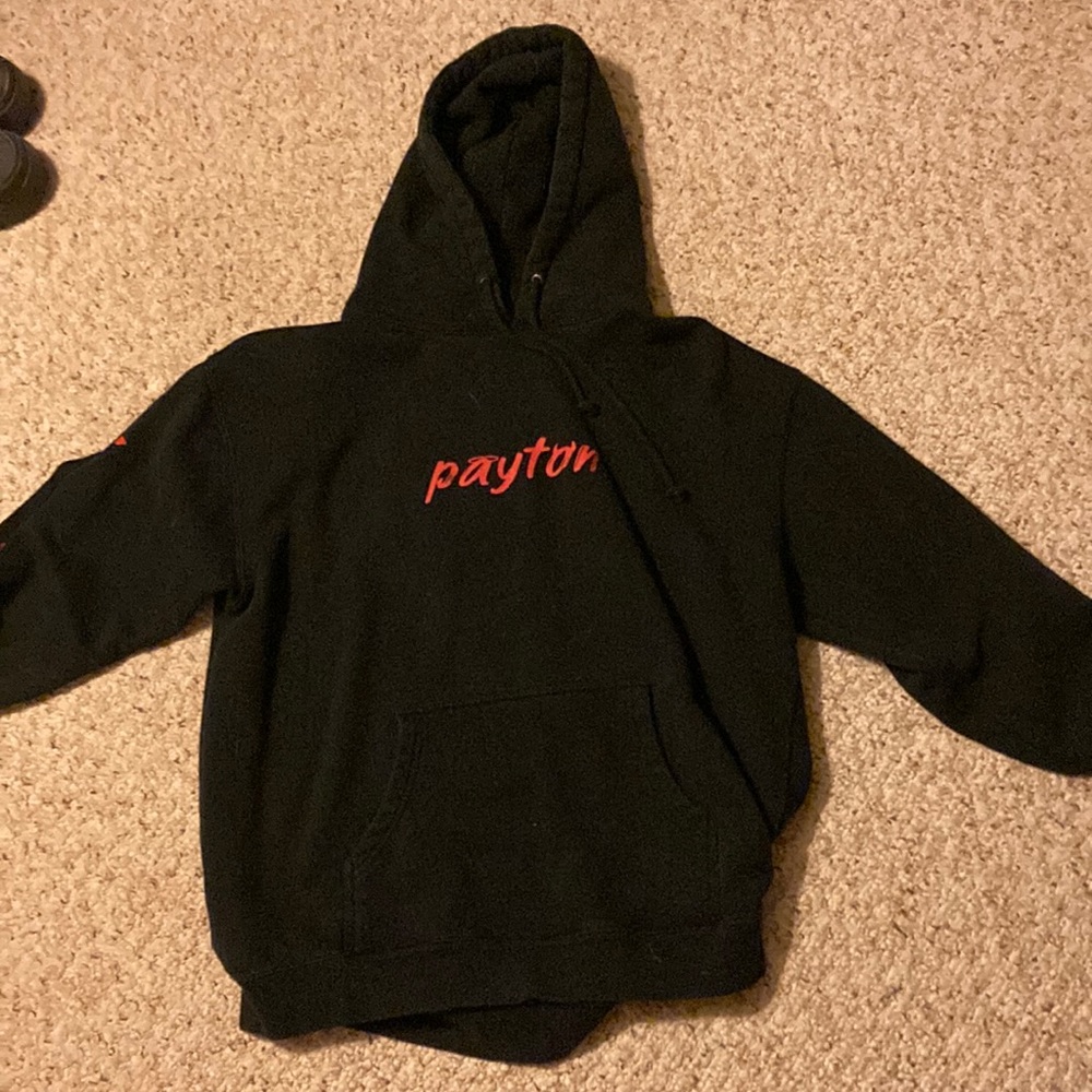 Payton Moormeier red love letter hoodie